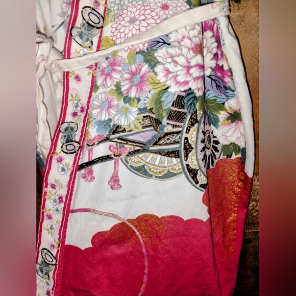 Juguemm Japanese Kimono Womens Vintage Cotton Cherry Blossom Asian 42" - Picture 3 of 10